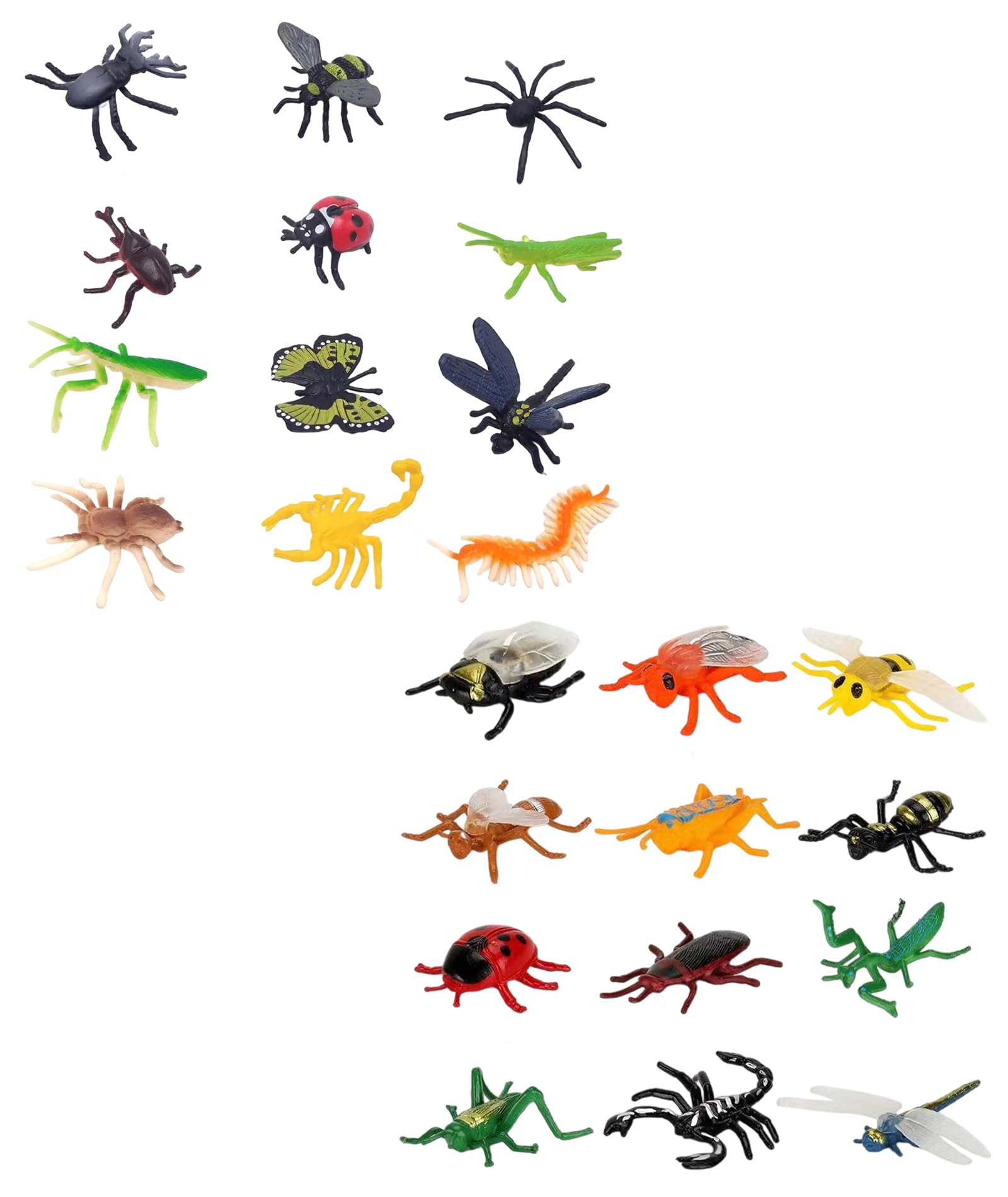 Buildcon 24 Pcs Animals Set for Kids, Kids Animal & Insect Figurine Set - Realistic Bees, Butterflies & More for Educational Play & Learning | Toddler Animal Toys for Hands-On Cognitive Development