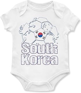 Purple Print House Baby,Clothing,Baby Boys 0-24m,Bodysuits & One-Pieces,Bodysuits Purple Print House South Korea Flag Football Baby Grow Soccer South Korean Tournament Supporters 2022 Baby Gifts for Boys Girls