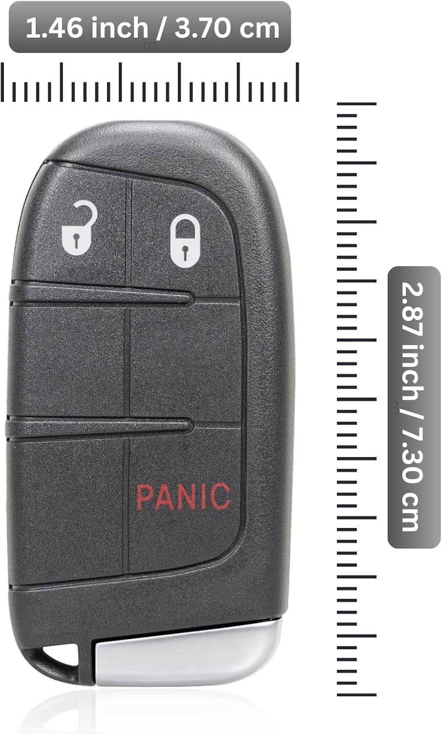Replacement Keyless Entry Remote Car Key Fob M3N40821302 433MHz 46 Chip 3 Buttons for Jeep Grand Cherokee 2014 2015 2016 2017 2018 2019 2020 2021 2022