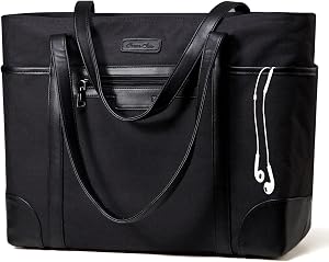 Laptop Bag for Women,ChaseChic Waterproof Classic Teacher's Tote Bag 15.6in Computer Work Bags for Women with Luggage Strap