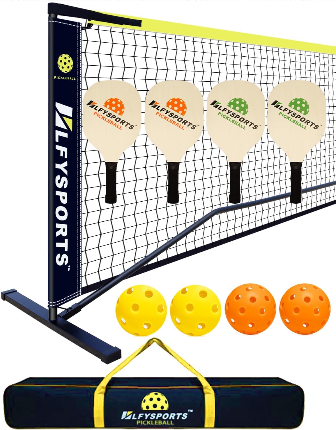 Pickleball Set with Net, Portable Indoor and Outdoor