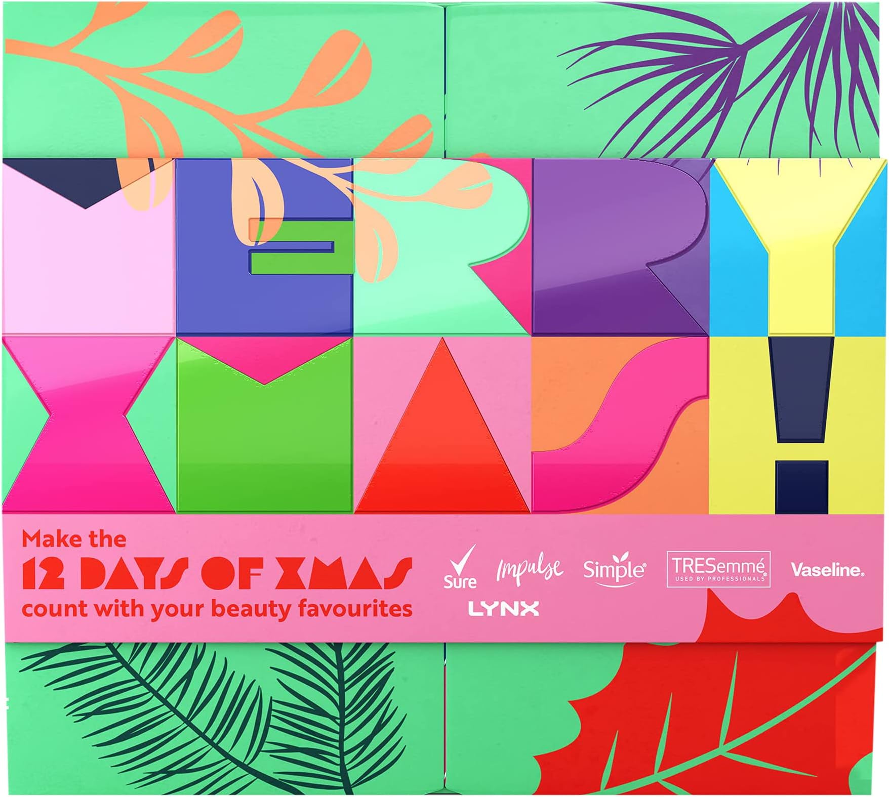 Advent Calendar 2021 for Women - Sure, Impulse, Simple, Tresemme, Vaseline, LYNX, Dove - 12 Days of Festive Gifts for A Christmas Countdown Including iPhone Charger and Hair Band