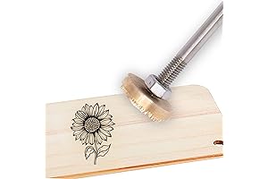 SUPERFINDINGS Wood Branding Iron Sunflower Pattern Woodworking Branding Stamp