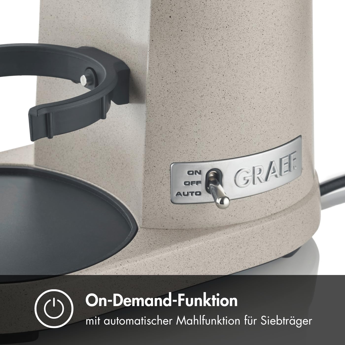 GRAEF Macinacaffè elettrico EliteGrindX CM8011, macinacaffè a cono in acciaio inox, macinacaffè portafiltro, illuminazione a LED, macinatura pulita, 128 watt
