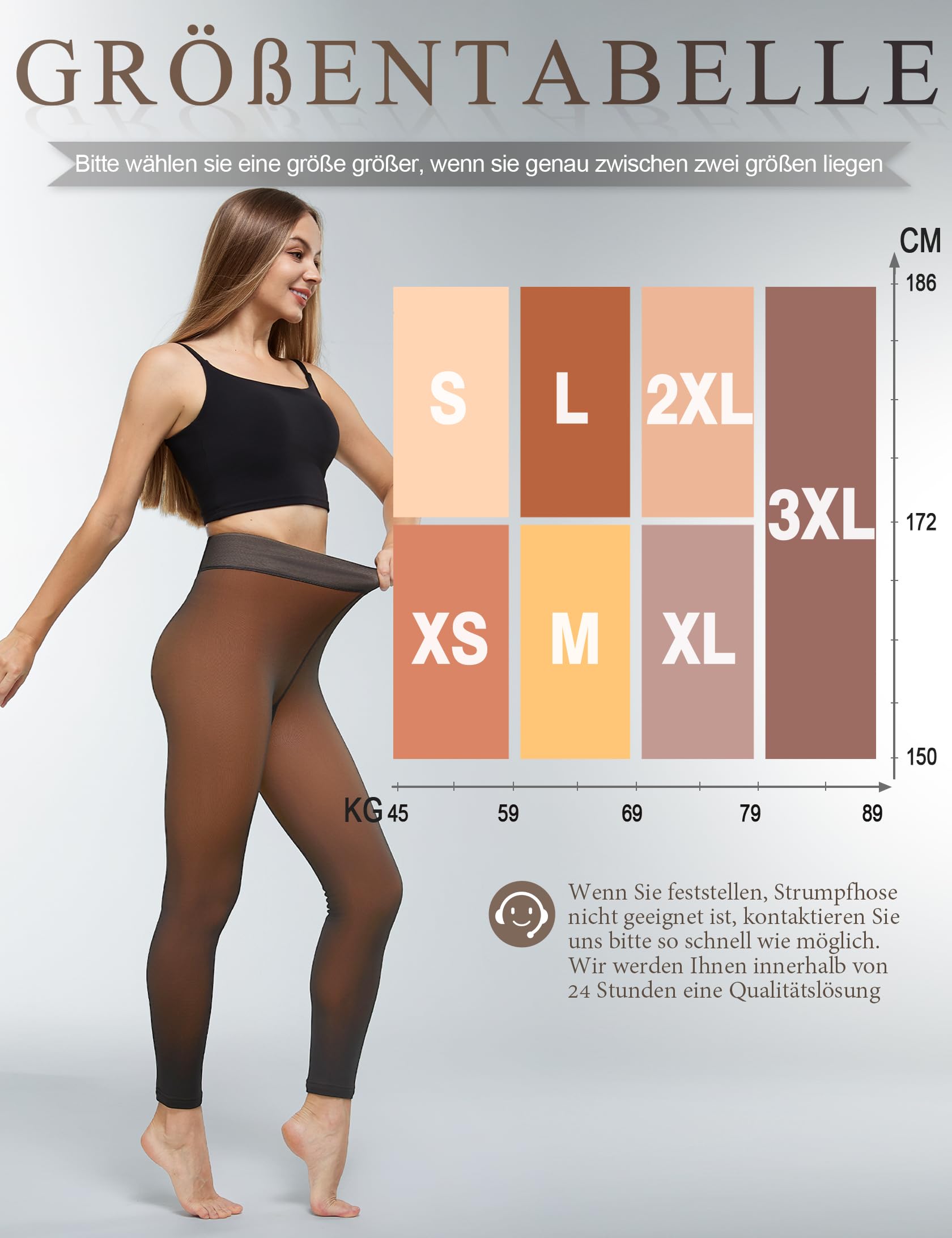 KBVOT Fleece Lined Tights Women Sheer Warm Pantyhose Leggings Fake Translucent Thermal Winter Thick Tights for Dresses: Caramel Footless Medium