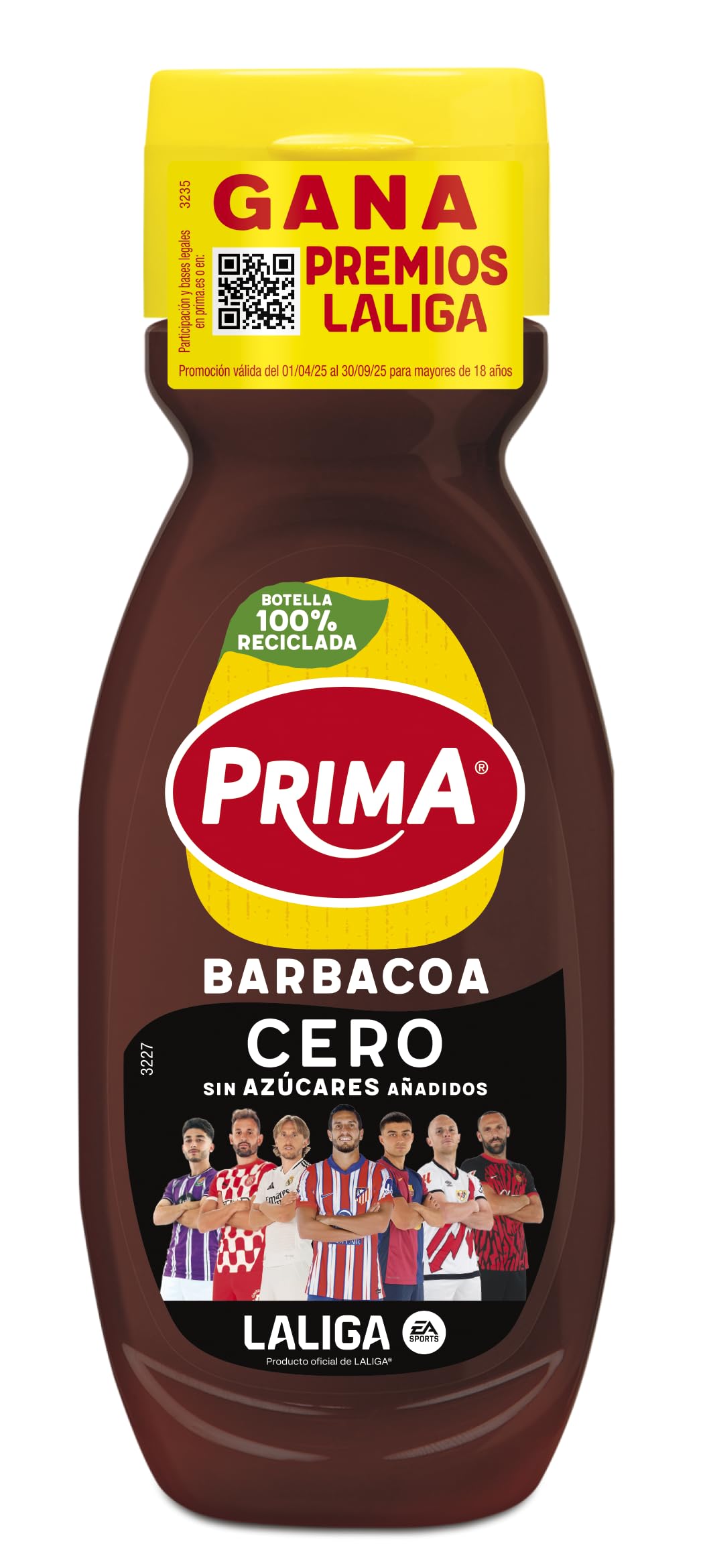 Prima salsa barbacoa sin azúcares añadidos 265 g