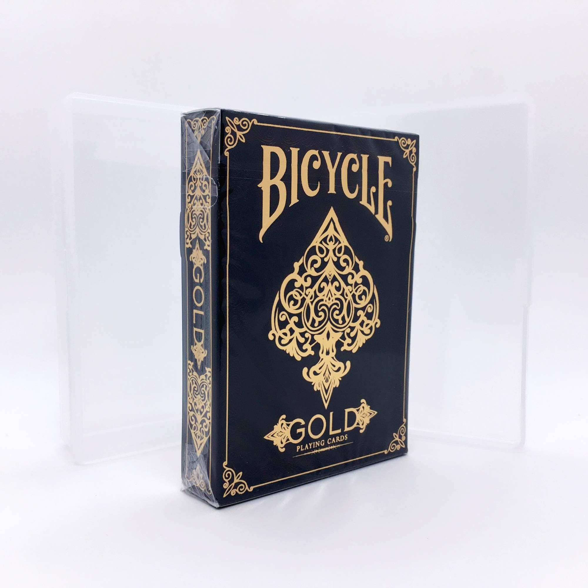 Bicycle Gold Deck & Clear Protective Playing Cards Case