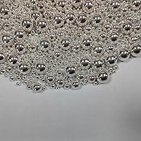 Vista 4 de Eastron Gránulos comestibles de azúcar con perlas plateadas, tamaño mezclado, decoración de pasteles, decoración de cupcakes, decoración