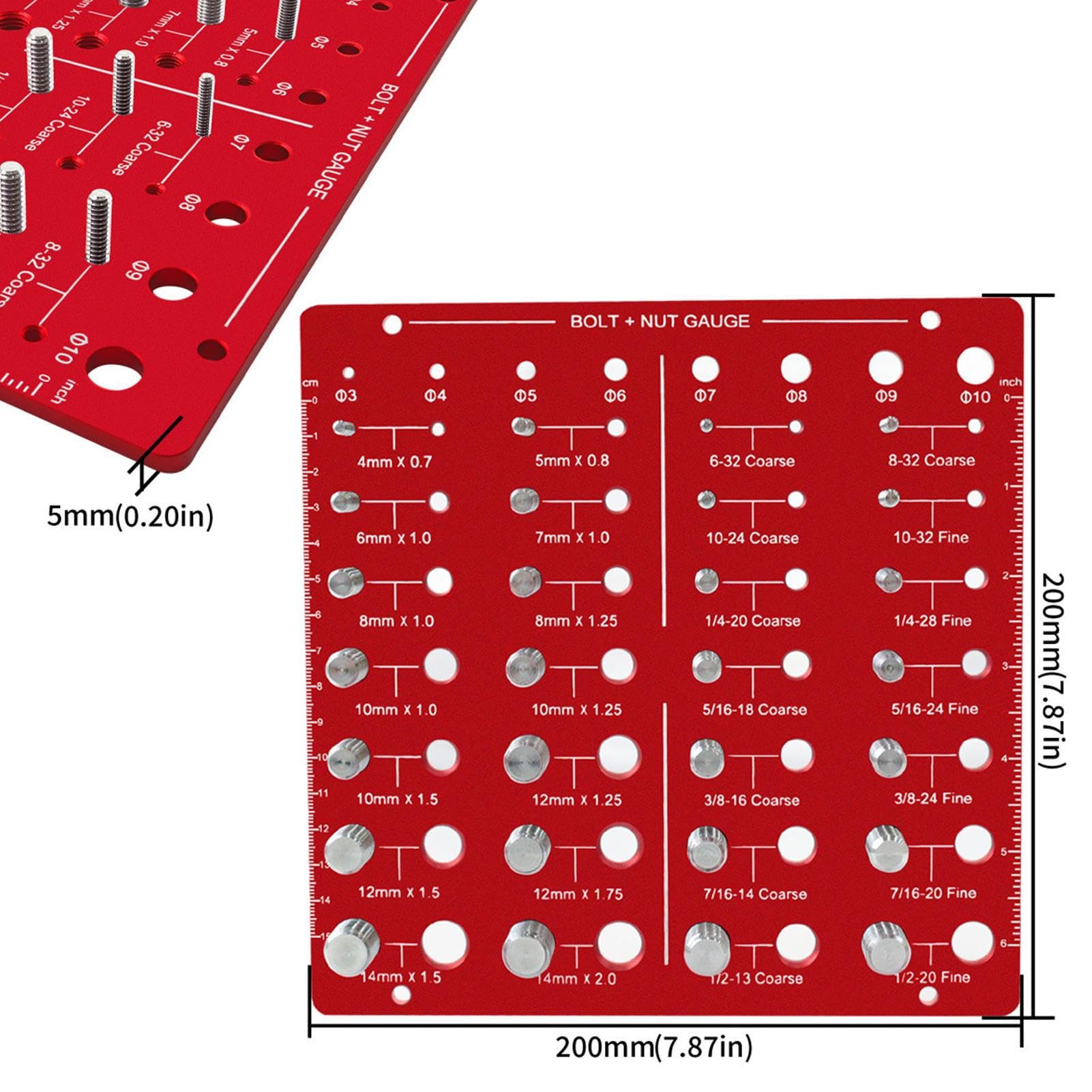 MagiDeal Jauge D'identification De Vis, Vérificateur De