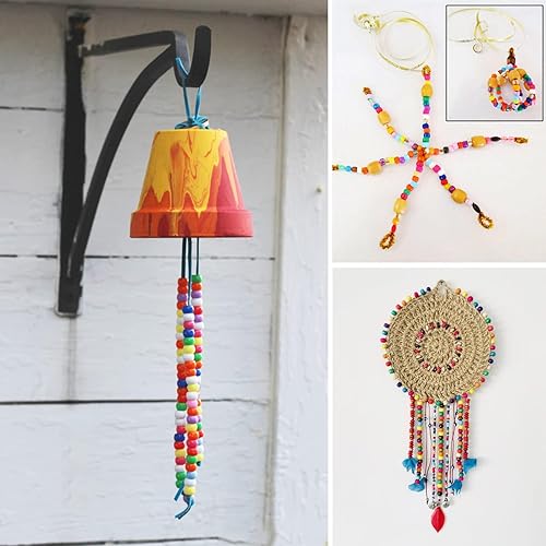 Vista 15 de Simetufy 1200 cuentas de poni de color pastel macarrón para manualidades, cuentas de pelo para trenzar el cabello, 8 colores dulces Macaron