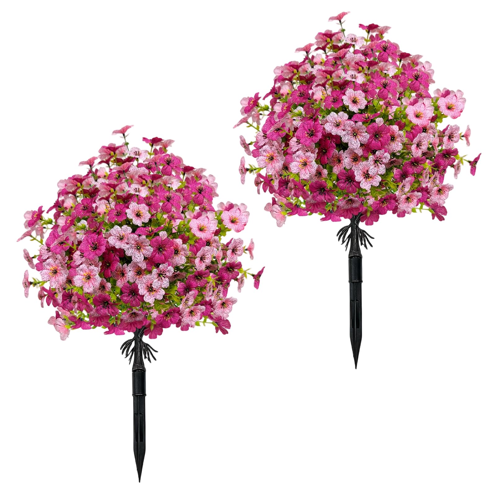TFAOYS Of 2 Artificial Gumtree Grape Mixed Colors Realistic Flowers 45cm for Grass and Garden Colorful Artificial Bouquet