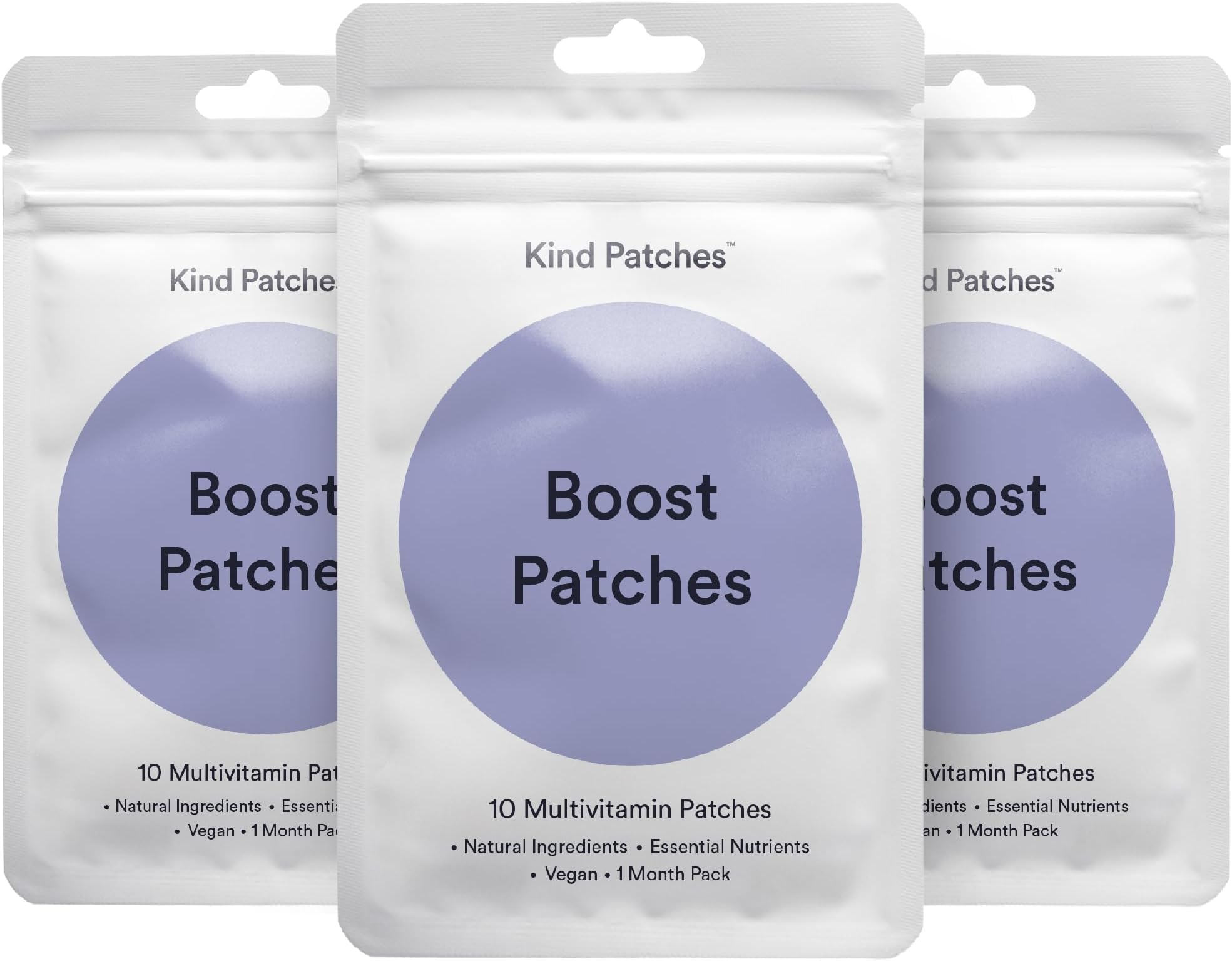 Boost Patches | Daily Energy & Immune Function Support | Botanical Plant-Based Formula with Vitamins D3, A & B5 | 90 Vegan Patches, 3 Months Supply