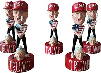 Donald Trump 2024 Collectibles Trump Merchandise for Patriotic Americans - Talking Bobblehead with Audio Lines Iconic Phrases - Donald Trump Bobblehead Figures - Trump Rally (Golfing)