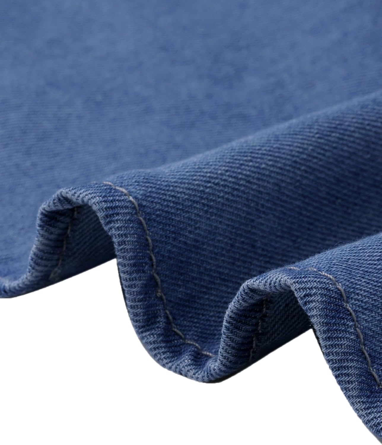 Allegra K Dressy Casual Denim Top for Women's Collared V Neck Ruffled Cap Sleeve Jean Blouse - Image 5