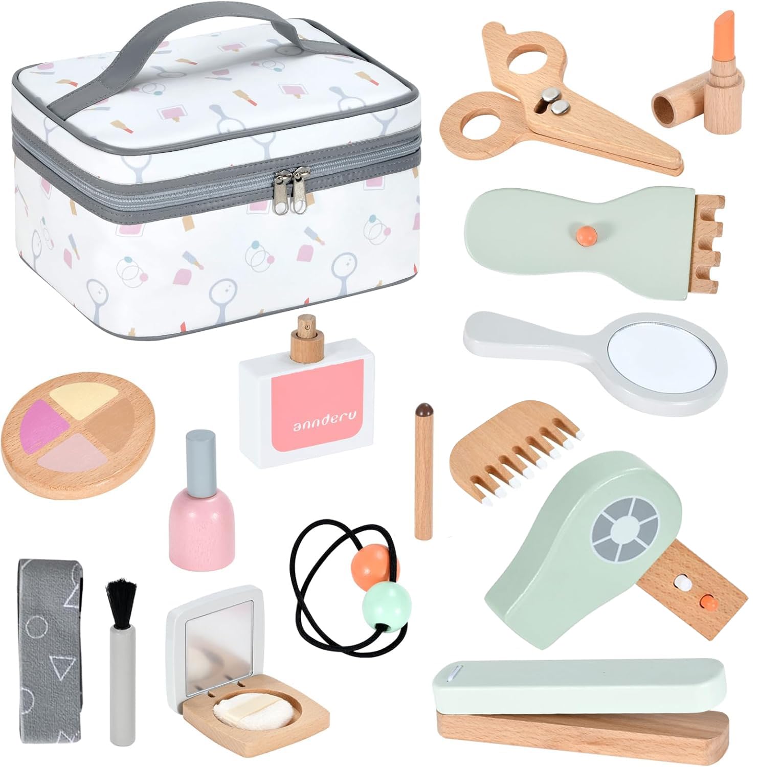 Amazon | Wesfen 木のおもちゃ 知育玩具 ままごと メイクセット  