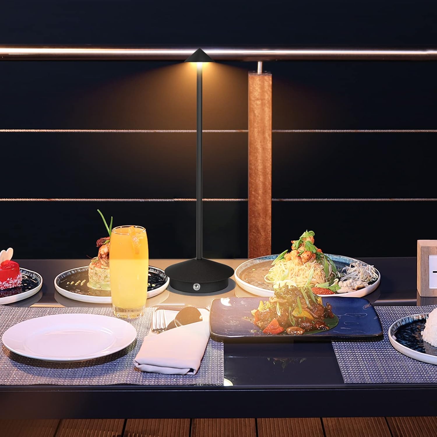 2-Pack 6000mAh Rechargeable Led Table Lamp Cordless,3000K-6000K Stepless Dimming Touch Lamps with Memory Function,IP54 Waterproof Aluminum Table Light for Outdoor/Bars/Restaurant/Patio(Black) - Image 8