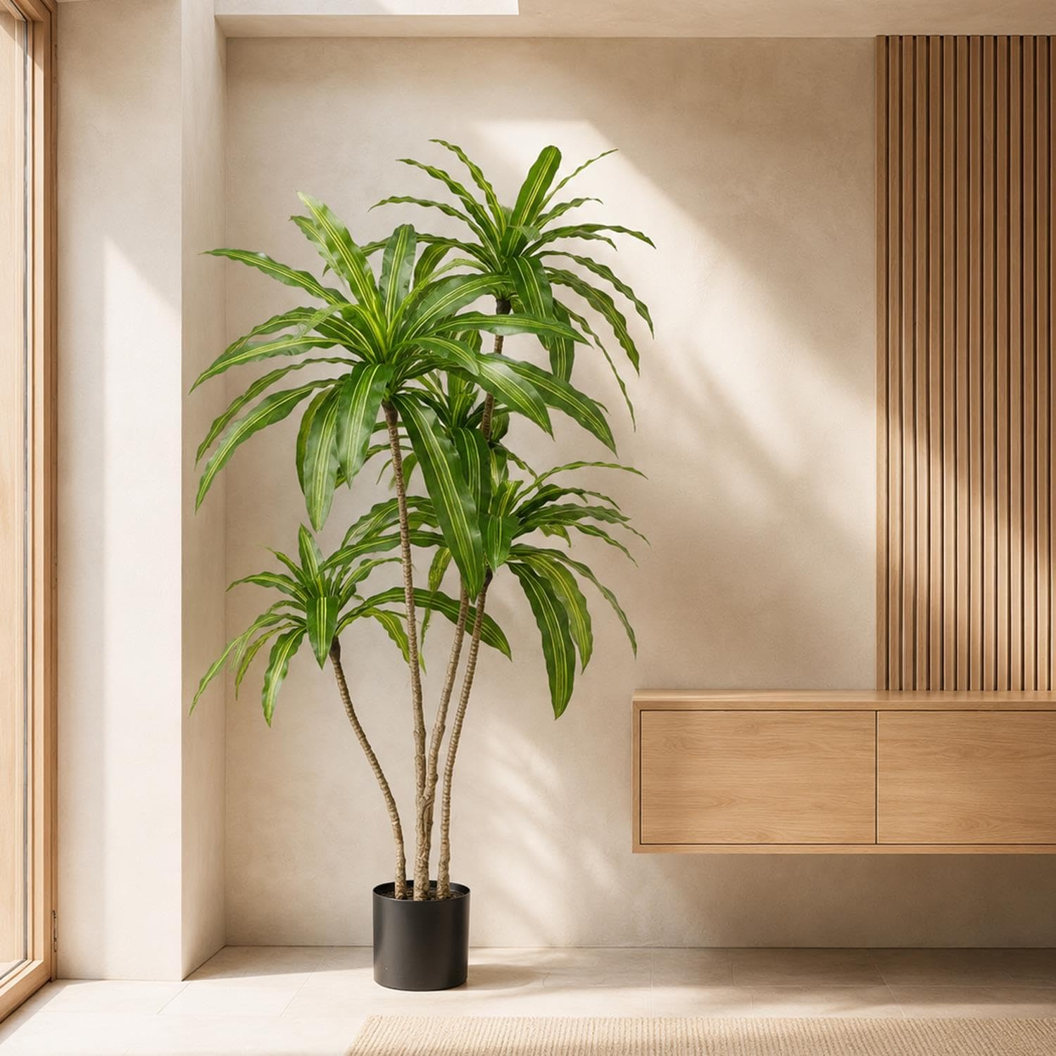 B&Q -  180Cm Striped Dracaena Realistic Artificial Tree