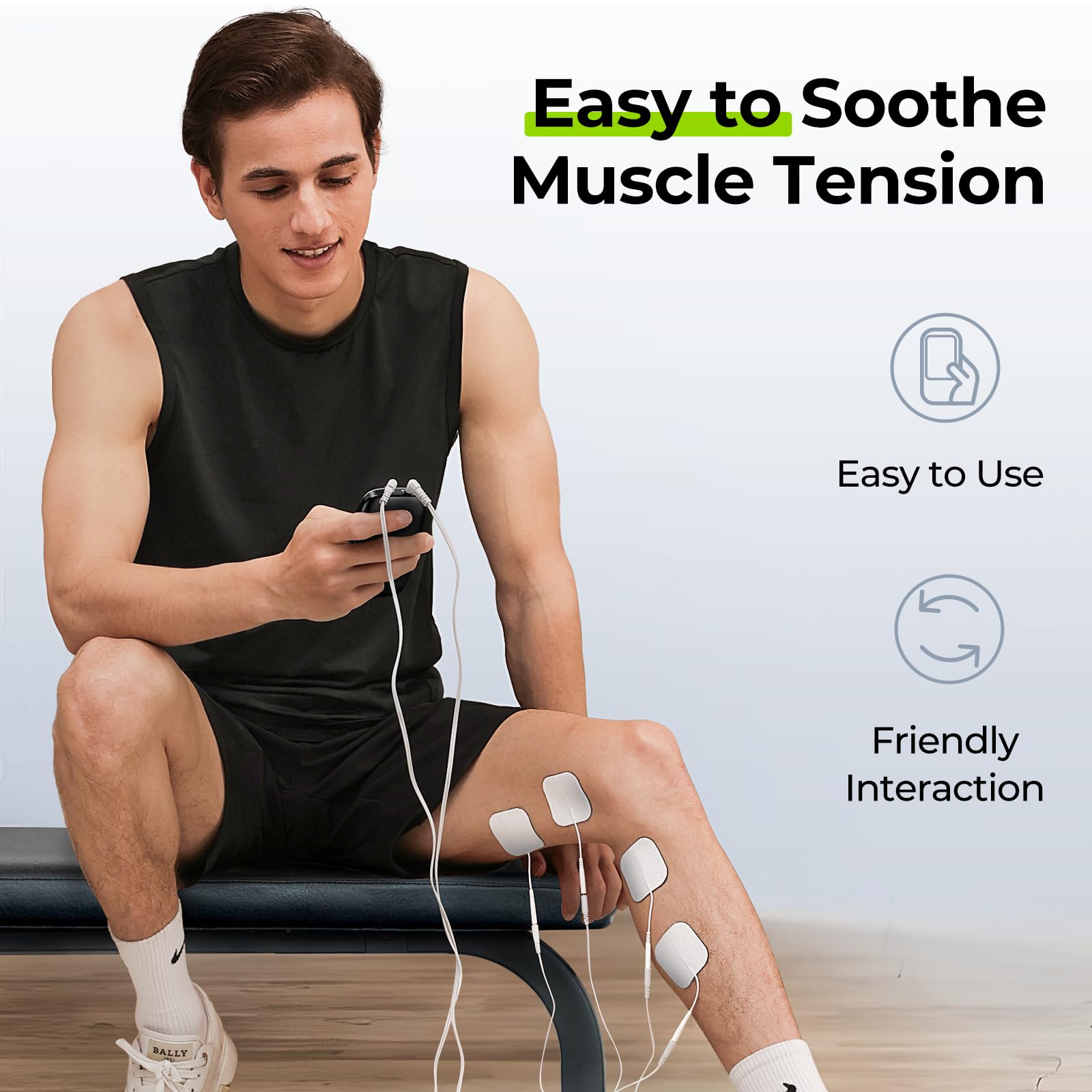 AUVON 3-in-1 TENS Unit Muscle Stimulator, 40 Levels for Gradual Pain Relief — Amazon image 6