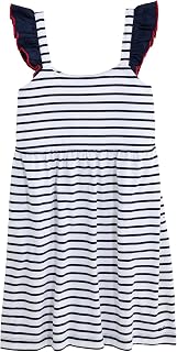 vineyard vines Girls' Pia Knit Dress, Nautical Navy Stripe, L