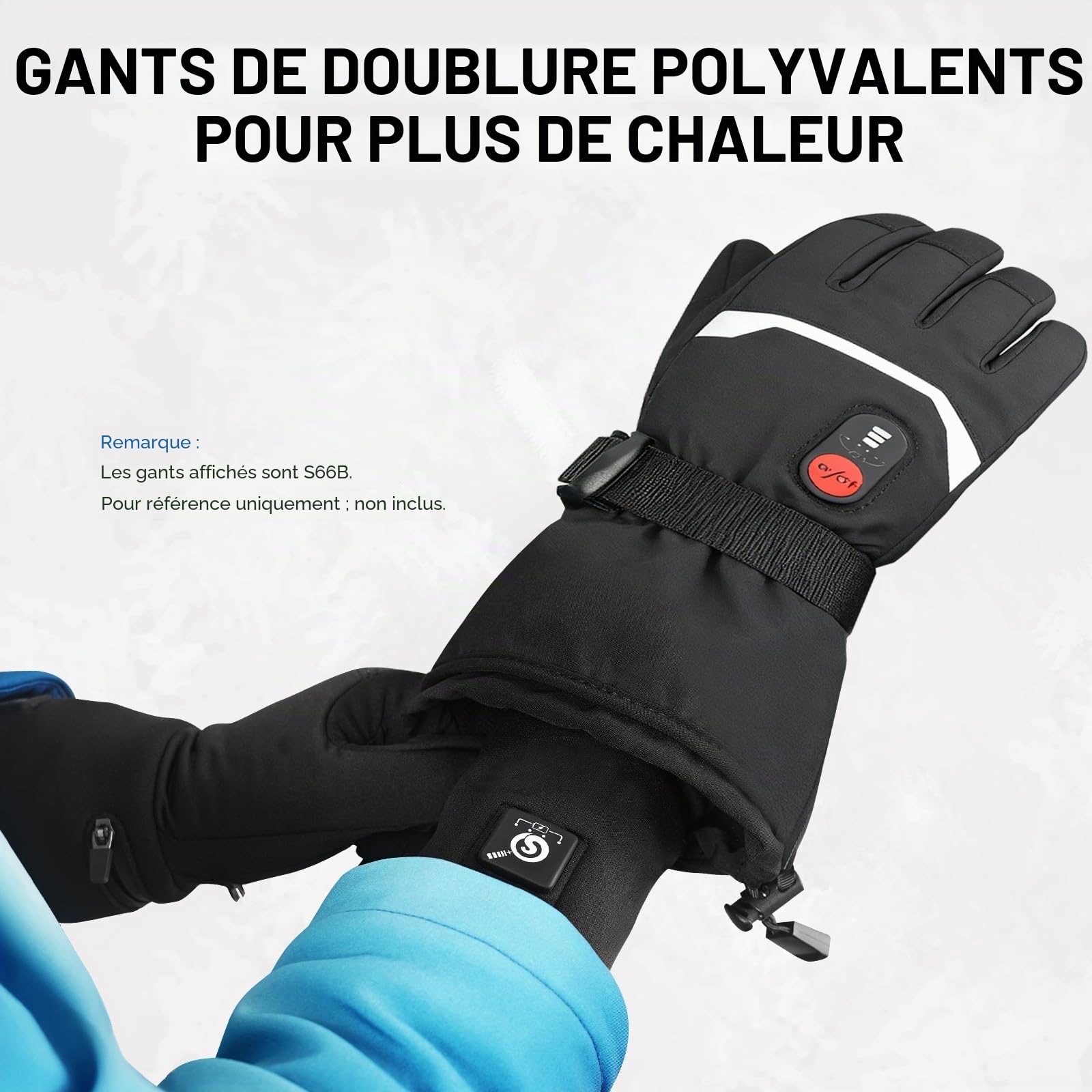 Day Wolf Gants Chauffants Électriques 7.4V 2200mAh Rechargeable pour Ski Randonnée Moto Hiver