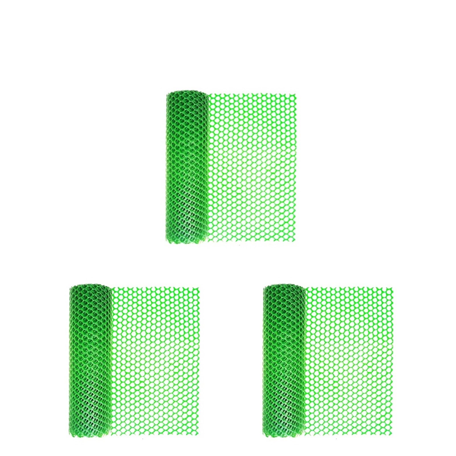 Malla Gallinero Valla de Malla de Alambre de plástico, Malla de Alambre for Pollo, solución de Red for cercas versátil de 300x40cm, cercado Hexagonal for jardín(Green 3PCS)