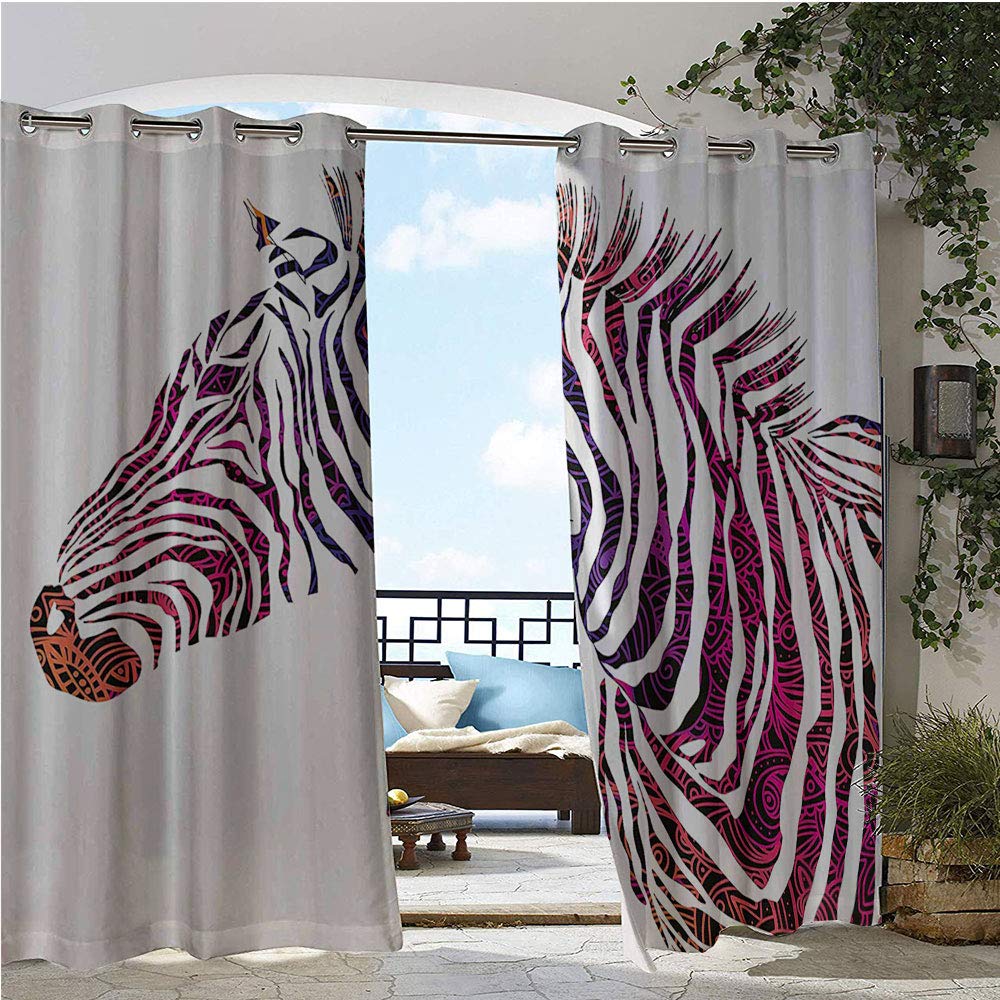 Zebra Striped Sheer Curtains Curtains & Drapes