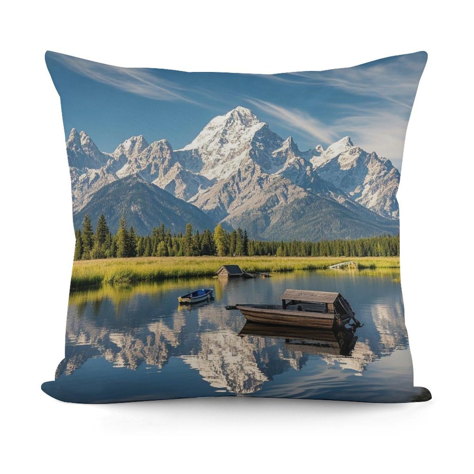 FekiLoot Grand Teton Decorative Soft Decorative Throw Pillow Cover National Park Cushion Cover Modern Square Cozy Cushion Cover Farmhouse Home Decor