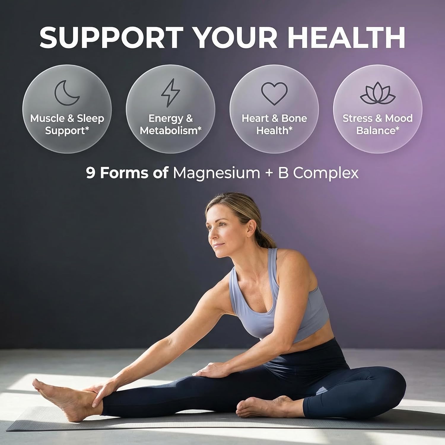 Clean Nutraceuticals Magnesium Complex with Magnesium Glycinate Citrate Malate Oxide Taurate Aspartate Orotate & Mag Chloride, Zinc Copper Manganese & Vitamin C B1 B2 B6 B12 Complex - 1Pack