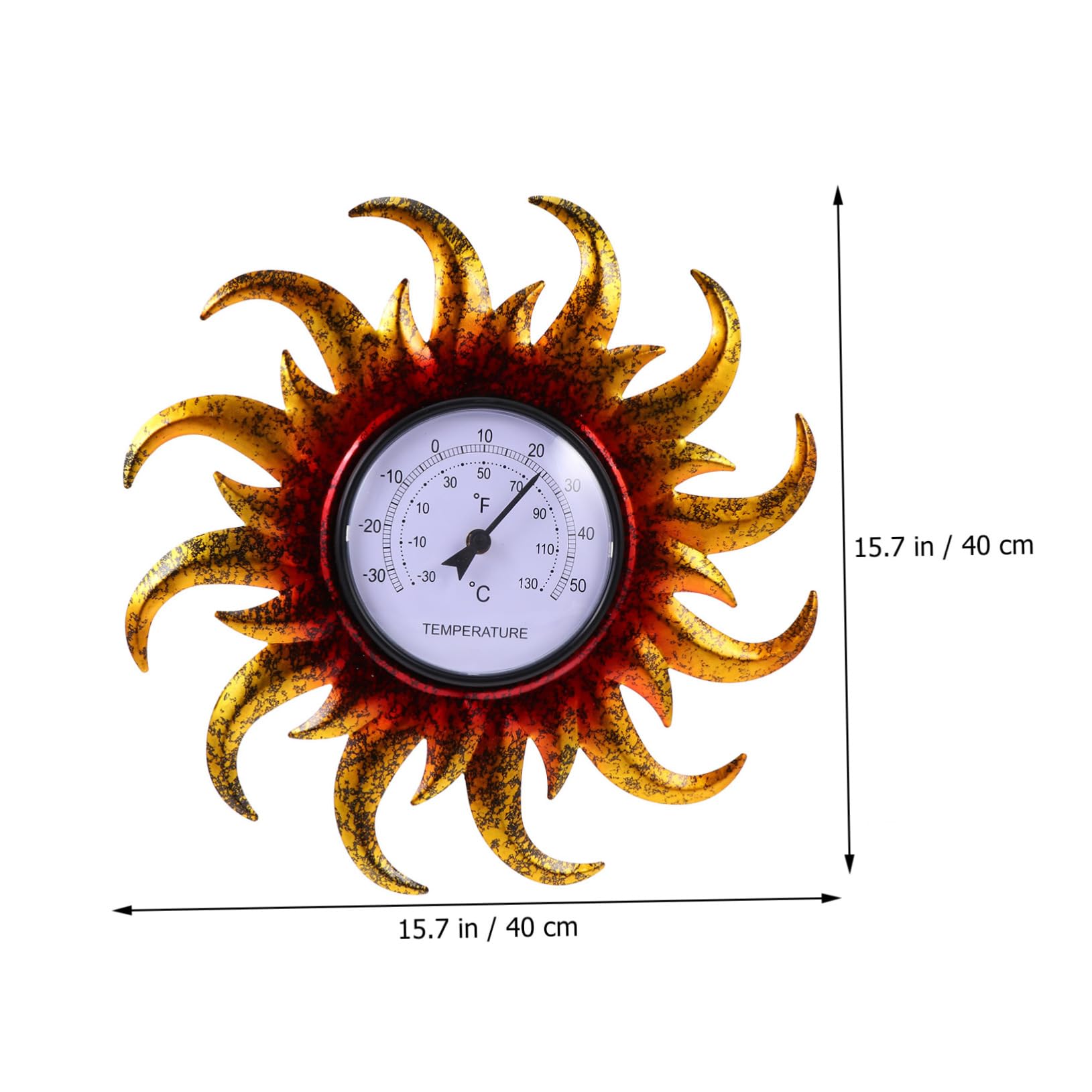 Milisten Wall Mounted Thermometer Temperature Gauge for Garden Patio Home Practical Design with Fine Workmanship