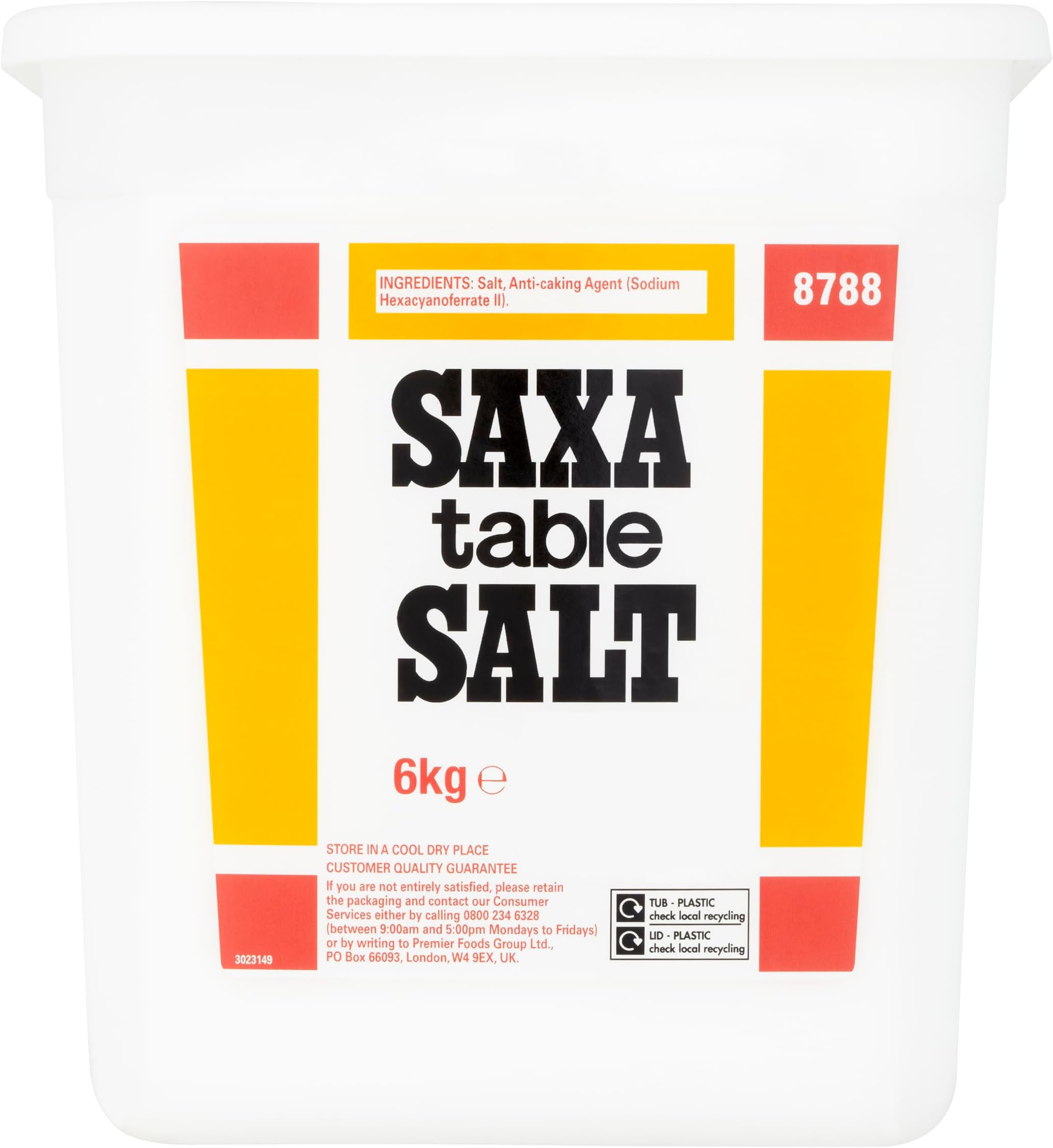 Table Salt 6kg Tub