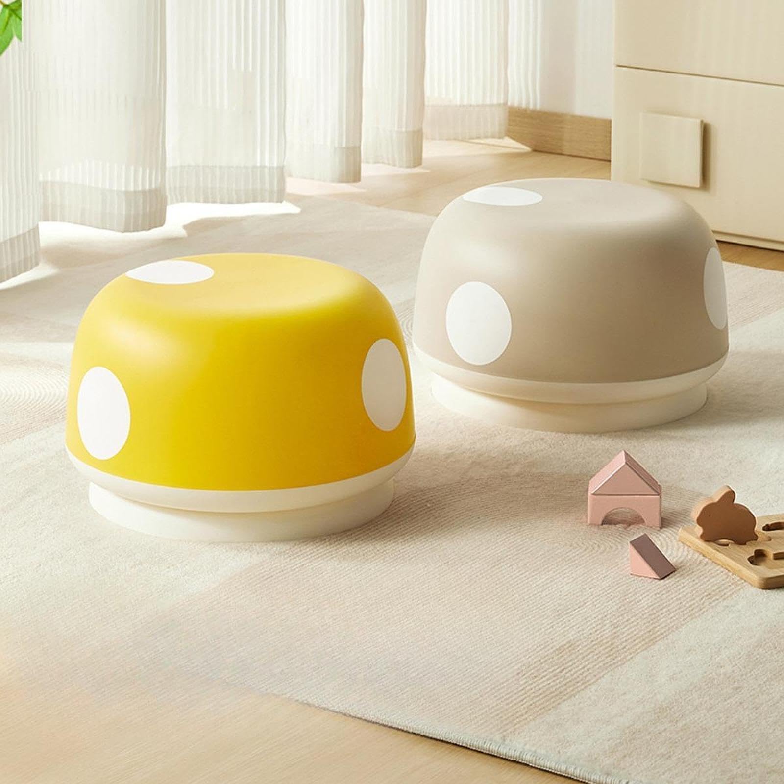Bnf® Mushroom Footstool Modern Sturdy Easy Clean Step Stool for Dorm Bedroom Home Home & Garden | Furniture | Benches & Stools