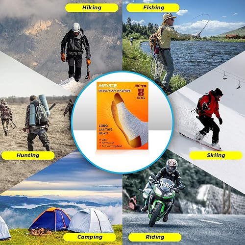 Miniatura 24 de MR.ICE - Calentadores de pies, de plantillas y corporales, desechables, con parte trasera adhesiva, parche de calefacción que se activa por aire