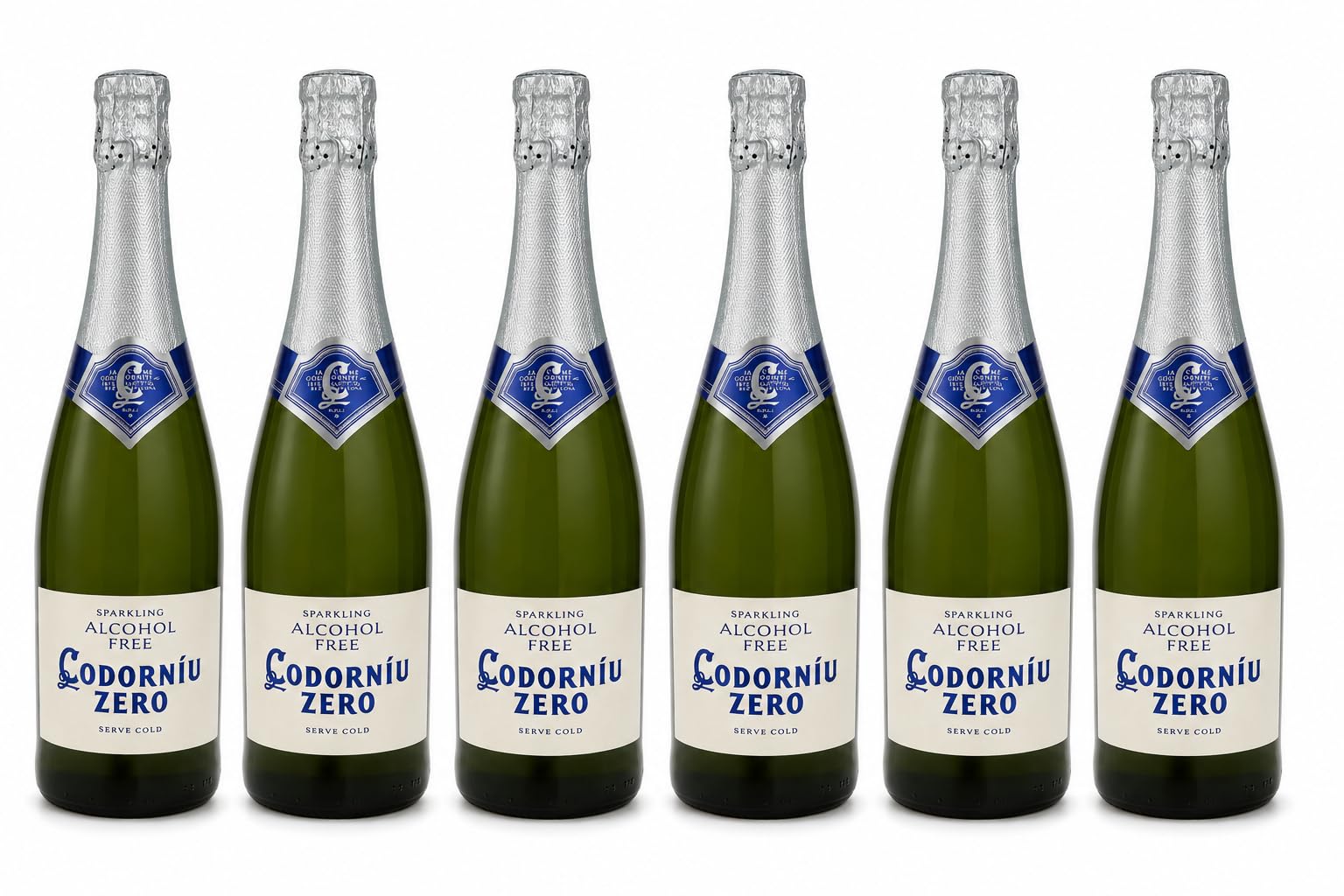 Pack 6 Botellas Codorníu Zero Sparkling Alcohol Free 75 cl | Espumoso Sin Alcohol 0,0% | Bebida Refrescante para Celebraciones, Aperitivos y Brindis -MYSECRETWINE-