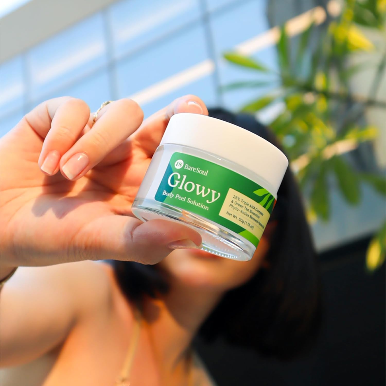 Glowy Body Peel - 25% AHA Exfoliating Body Scrub for Women - Improves Uneven Texture on Underarms, Elbows, Knees & Buttocks - Gentle Body Skin Care Products - 1.76 Oz | 50g - Image 7