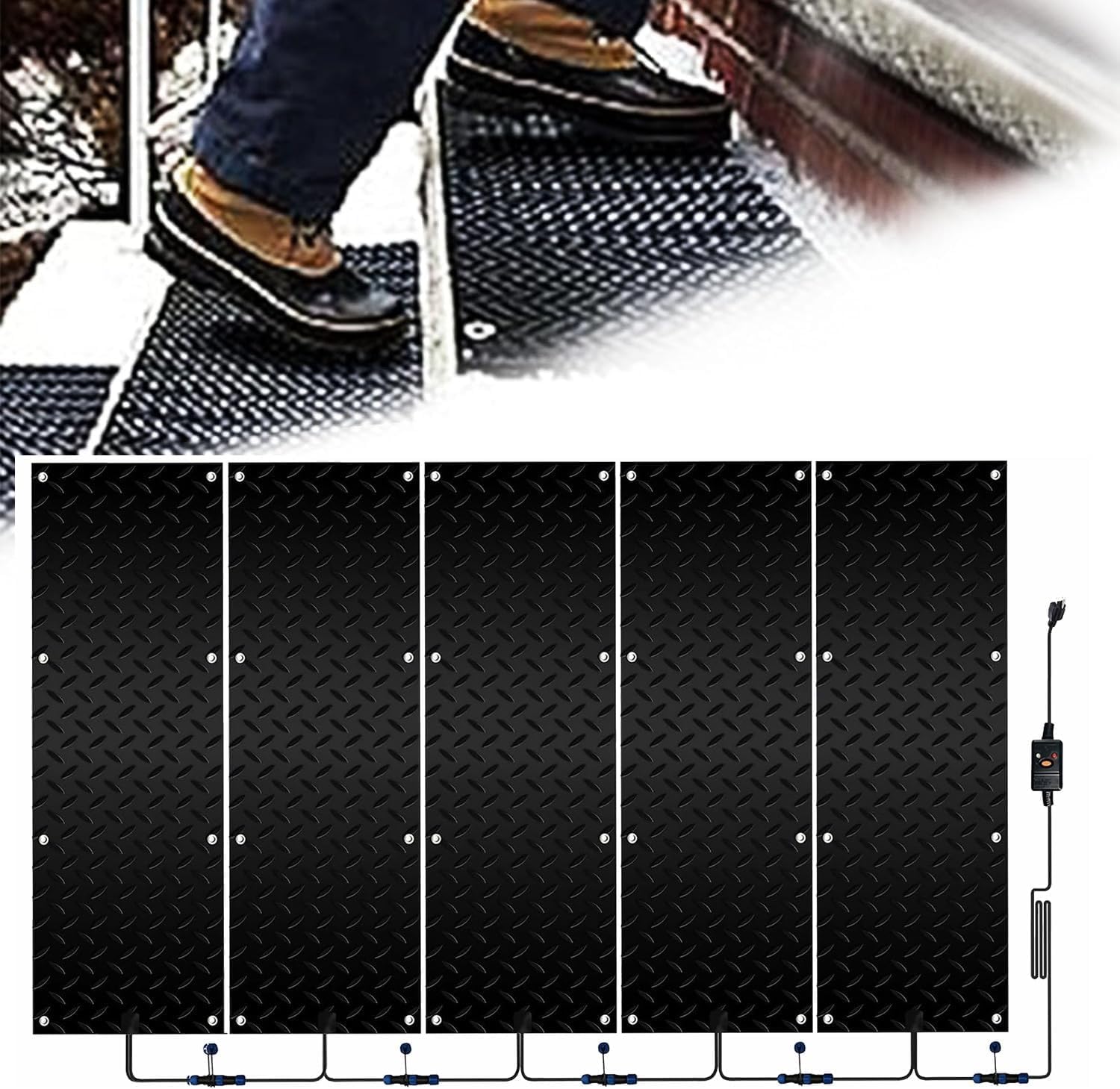 Snow Melting Mat,Heated Walkway Mat,120V Snow and Ice Melting Mat,PVC