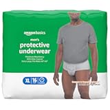Amazon Basics Incontinence Underwear for Men&comma; Maximum Absorbency&comma; X-Large&comma; 16 Count &lpar;1 Pack&rpar;