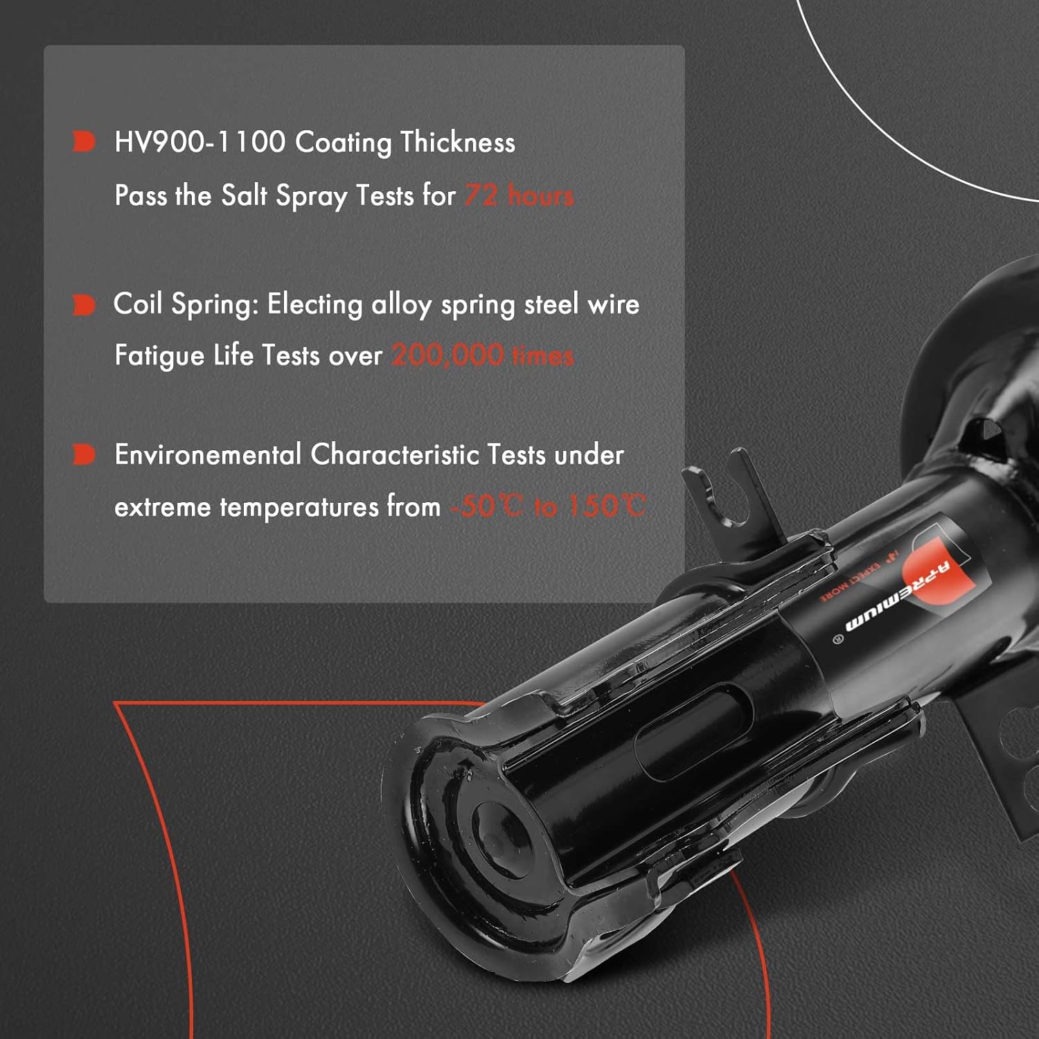 A-Premium Front Strut Assembly Compatible with Kia Rio 2002 2003 2004 2005-2x Replacement Suspension Complete Strut Shock Absorber with Coil Spring