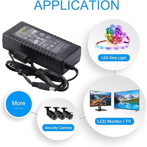 Miniatura 7 de Adaptador de fuente de alimentación de 12V 6A - Adaptador de CA 100-240V 50 60HZ DC 12 voltios 6A 72W convertidor de energía transformador cargador