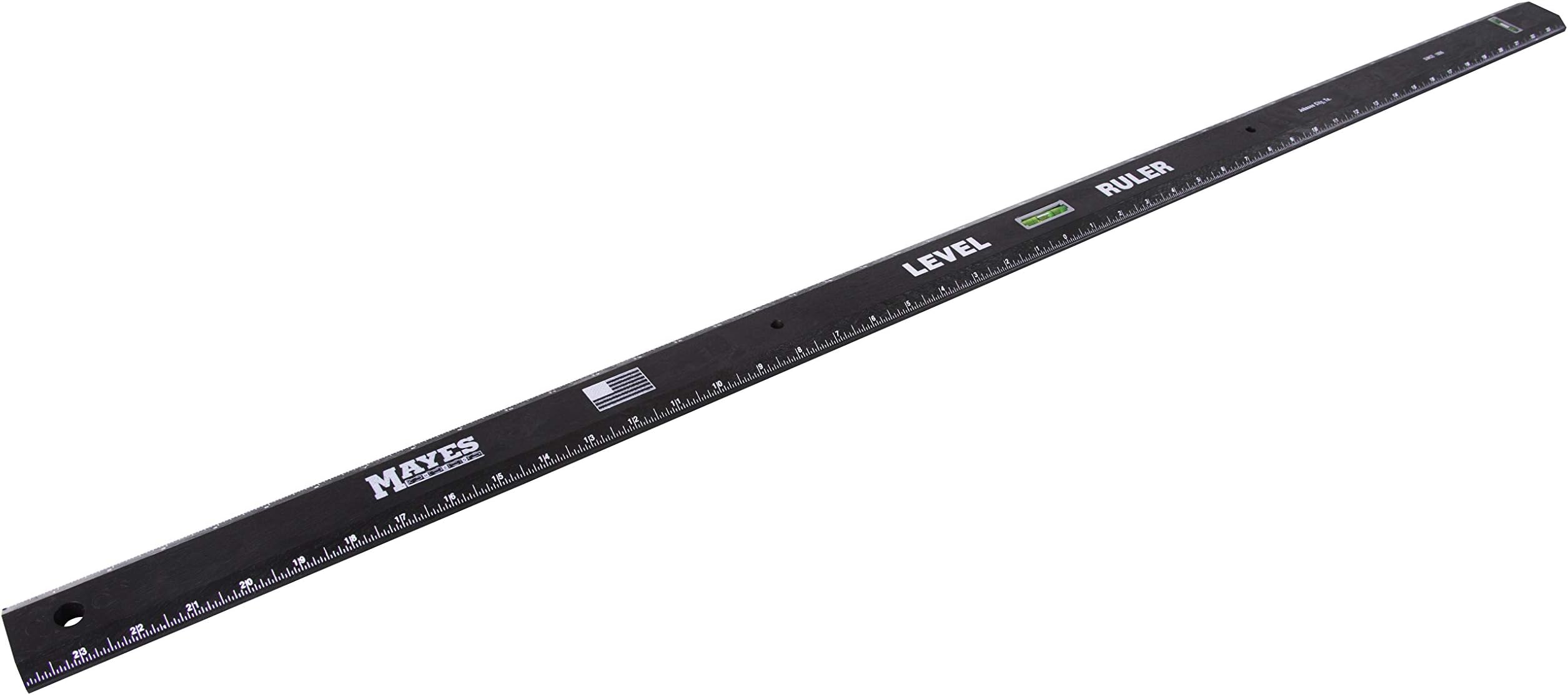 Mayes 60744 48 Inch Magnetic Poly Level Ruler with Vial (Black)