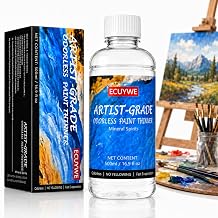 Odorless Mineral Spirits 16.9 Fl Oz High Purity, Low Odor Solvent for Thinning Oil-Based Paints, Cleaning Brushes & Tools, Oil Paint Thinner, Degreasing, DIY Crafts, Art Projects and Home Maintenance