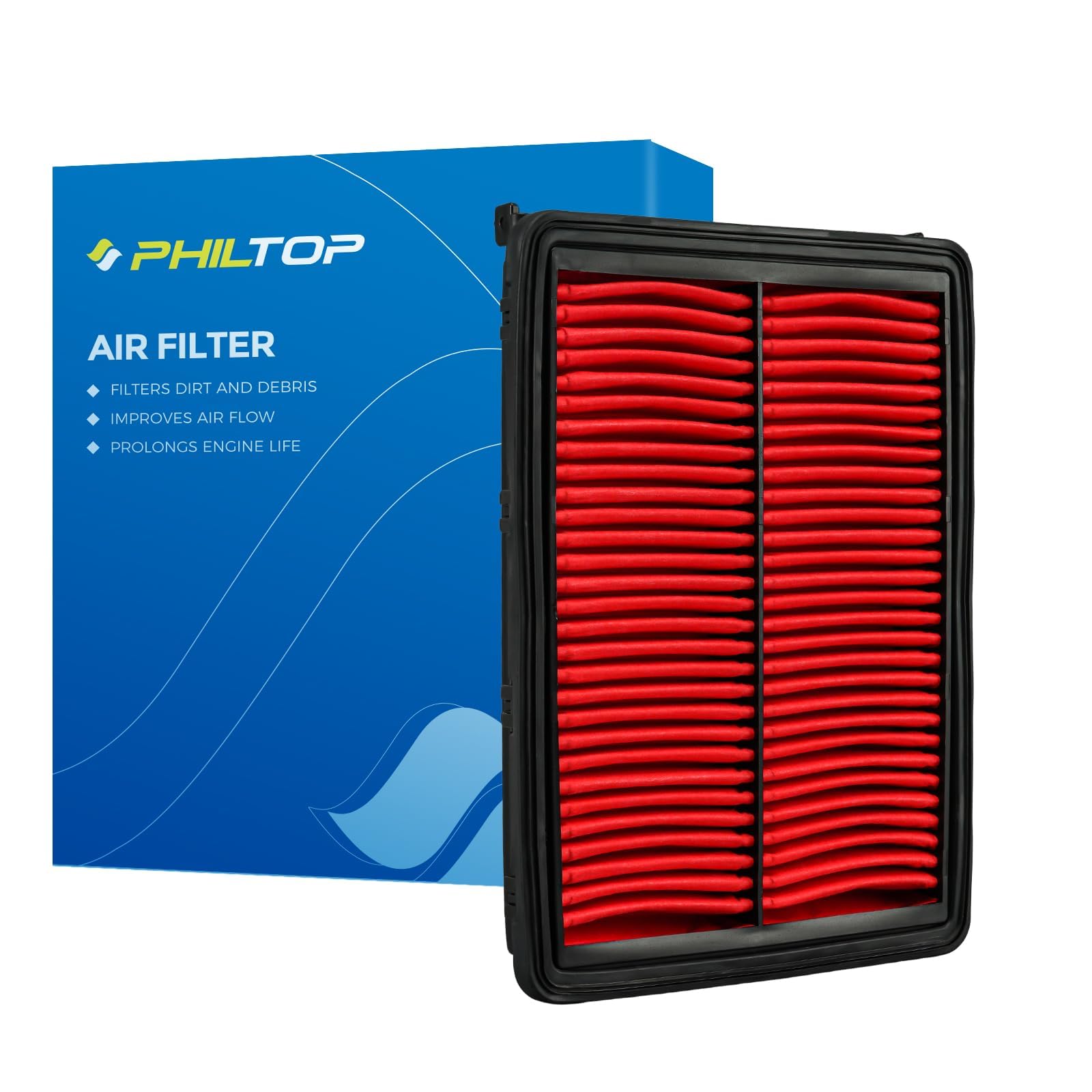 PHILTOP Upgraded Engine Air Filter, CA11942 Compatible with Hyundai Tucson 2016-2021, Sonata 2015-2019, Kia Sportage 2017-2022, Optima 2016-2020