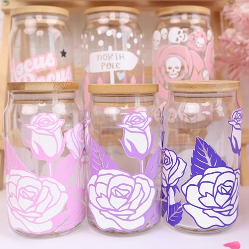 Miniatura 11 de TECKWRAP Shimmer Vinyl Glitter Adhesive Sheets for Craft Cutter 12" x 12" 10 Sheets/Pack