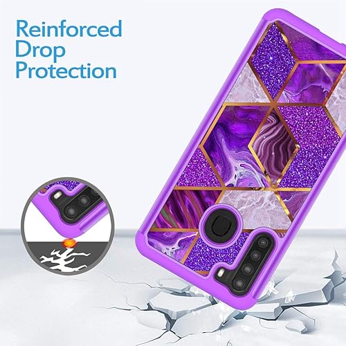 Miniatura 7 de Funda para Galaxy A21 (no compatible con A21S), funda de teléfono Samsung A21 para niñas y mujeres, absorción de golpes, funda protectora resistente