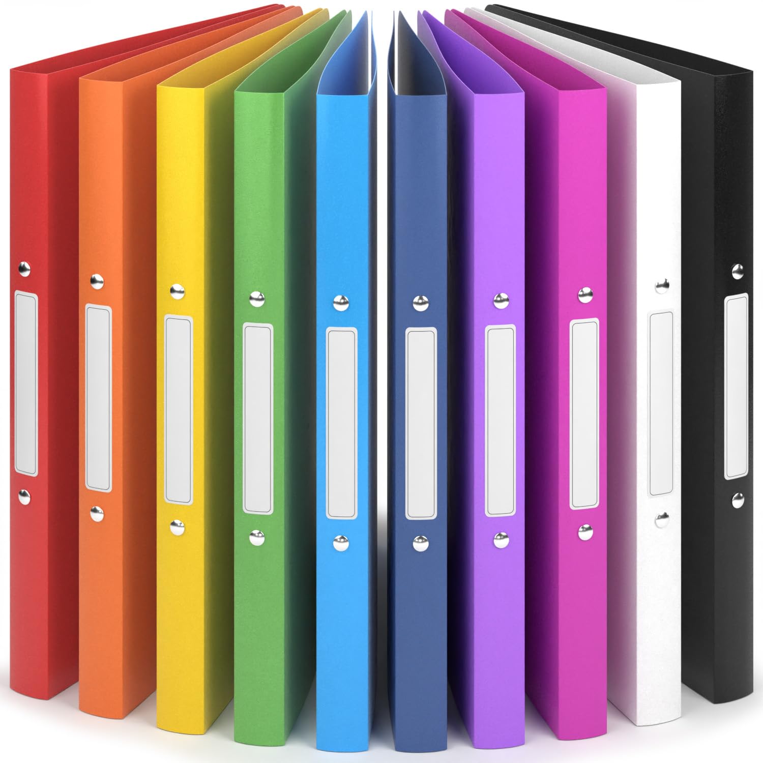 ACROPAQ - 10 x A4 Ring Binder with 2 Rings, with Spine Labels, Spine Width 2.5 cm, Forest, Natural Colour Collection - Ring Binder, Ring Binder, A4 Slim, Ring Binder A4, School Folder โ image 1