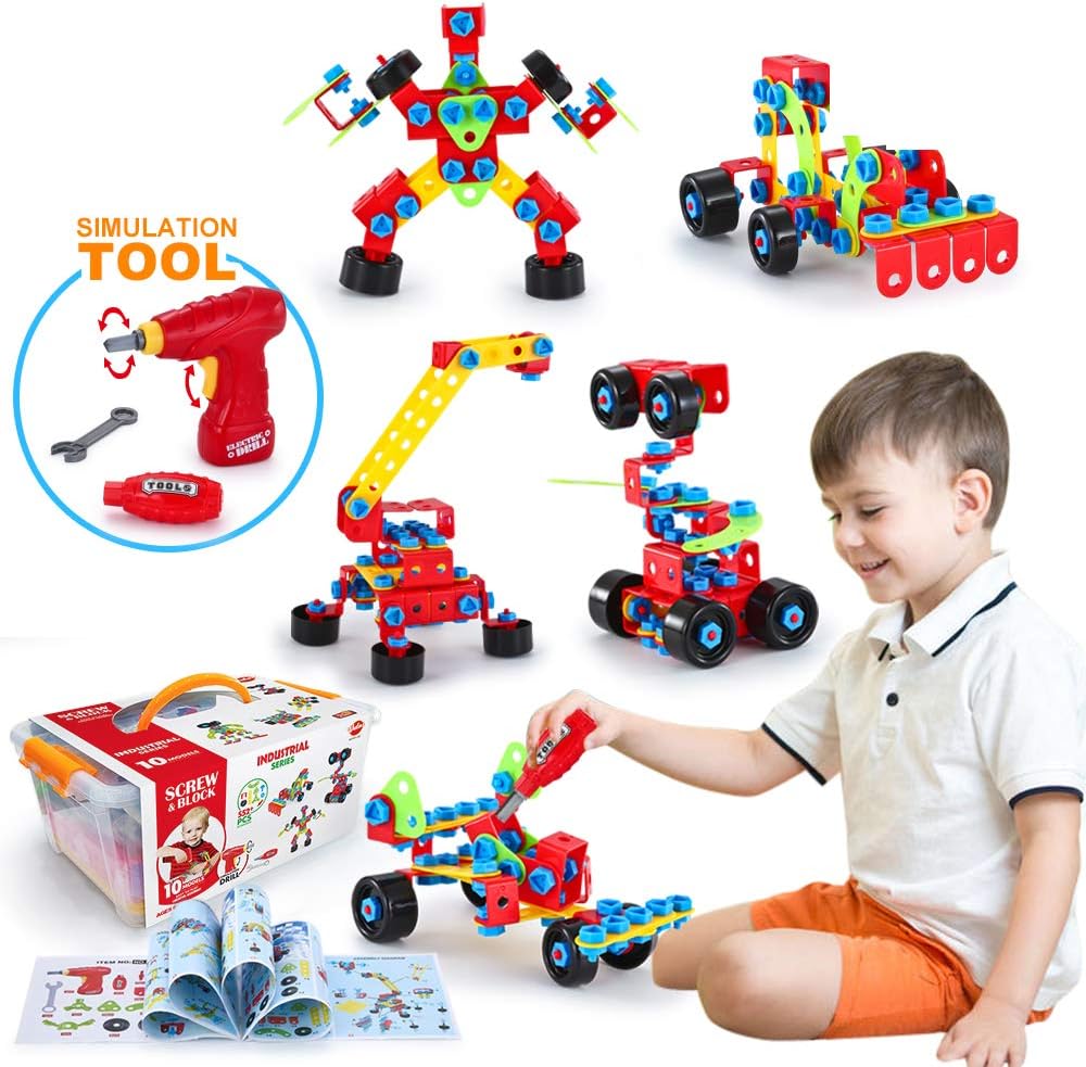 VATOS Building Toys 552 PCS Educational Construction Engineering Toys Blocks Set STEM Learning Toys Kit Creative Fun Toys for Kids Age 6+ Years Old Boys & Girls