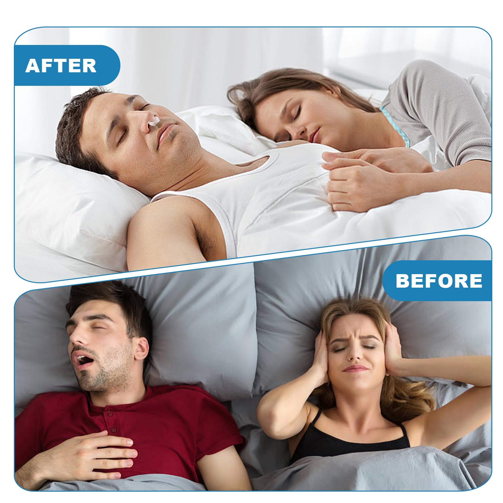 8 pcs Antirronquidos Nariz, Dilatadores Nasales Anti-Ronquidos de Silicona, Dilatador Nasal Anti Ronquidos Clips Nasales Magnéticos, Mejora la Respiración para ayudar a Dormir