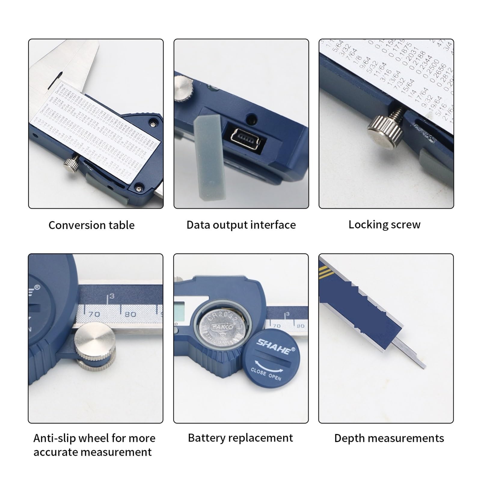 Calibrador digital, Calibrador Digital IP54, regla de calibrador electrónico de 150mm, calibrador Vernier Digital, calibradores digitales de acero inoxidable de 150mm para bricolaje/hogar(5000-150)