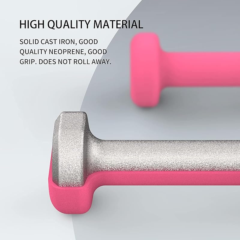 PROIRON Neoprén Súlyzó Szett 2 db Női Fitness Jóga Pilates Tornához - 2 x 1 kg pink