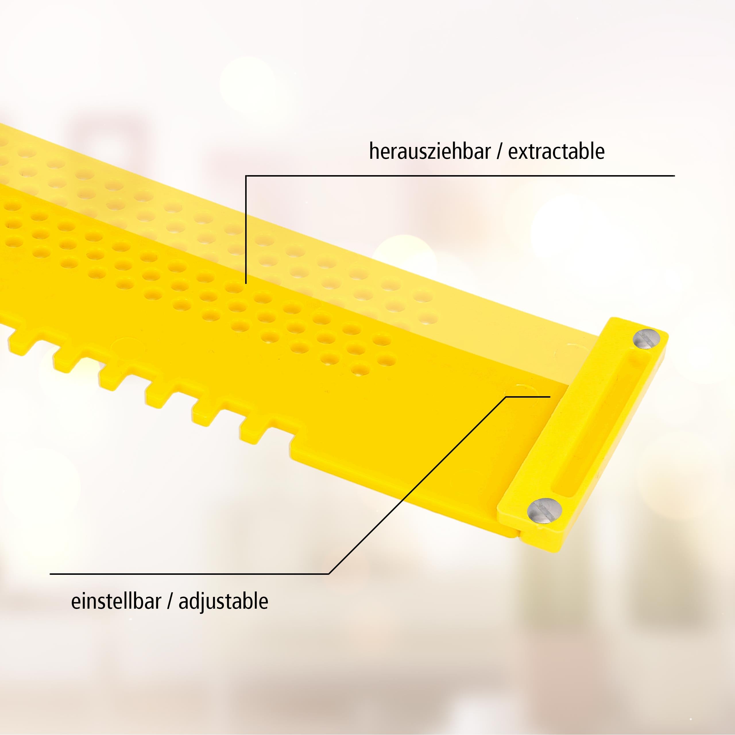 Porte pour Ruche 5 pièces Plastique Réducteur de Trou d'entrée pour Abeilles Longueur 410mm x 50mm avec charnières pour la Fixation