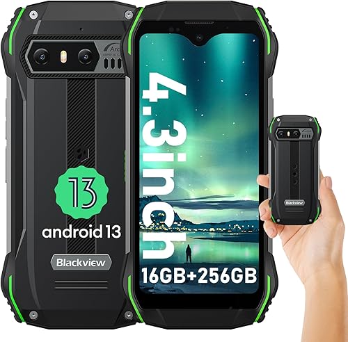 Miniatura 1 de Blackview N6000 Smartphone resistente 2023, teléfono Android 13 pequeño de 4.3 pulgadas, 16 GB 256 GB Octa-core MTK Helio G99 6nm, cámara de 48 MP +